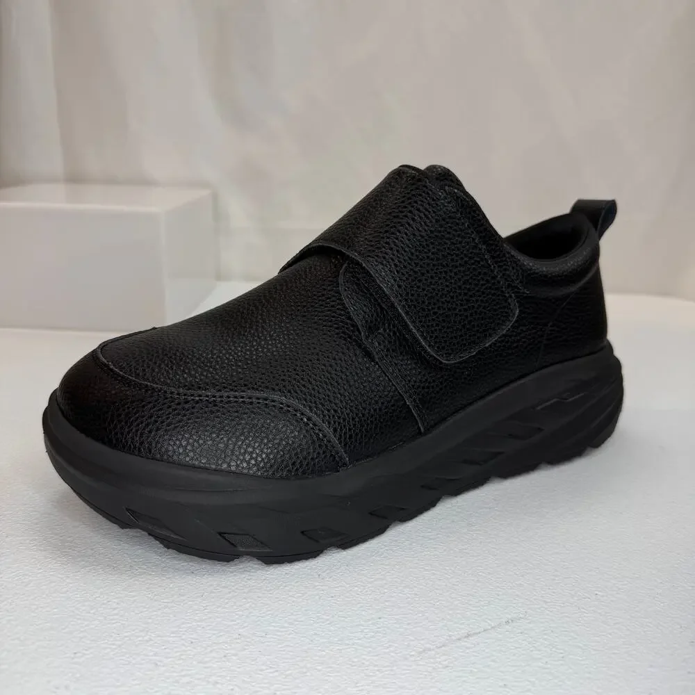 OrthoComfoot Men’s Size 10 Diabetic Walking Shoes – Black Orthopedic Comfort
